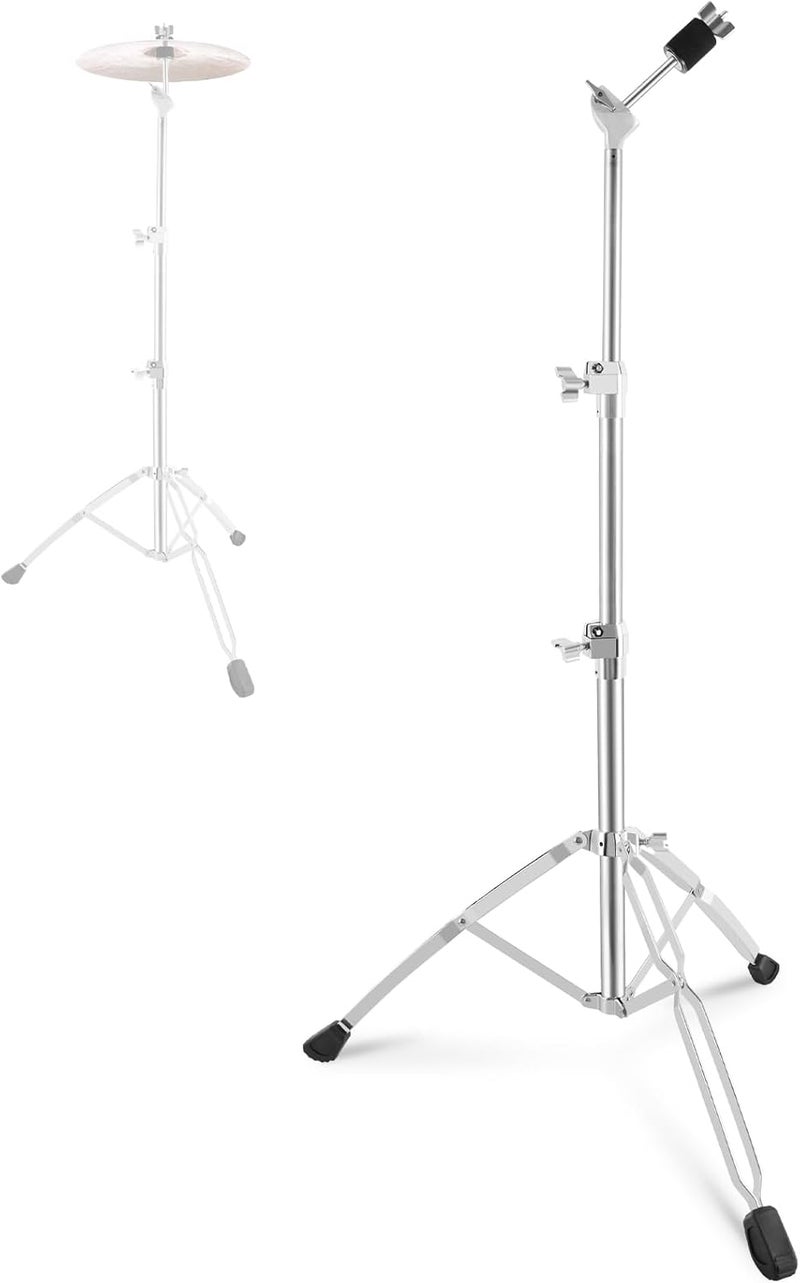 RANMING Heavy Duty Straight Cymbal Stand 28mm Pipe- Double Braced with Memory Lock & Quick Release - Portable Drum Hardware for Gigging, 35-57 inch quick height adjustment for Adult Beginner - Image 1